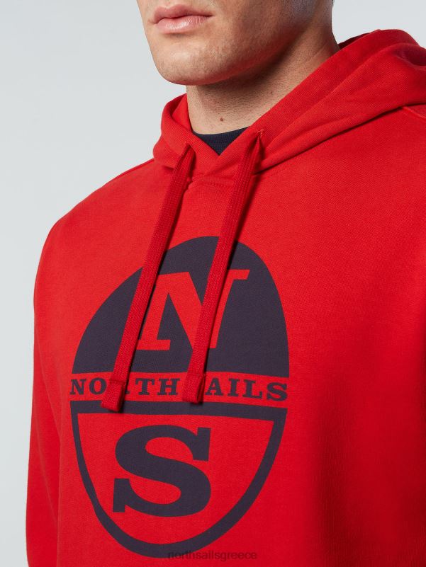 γρ North Sails άνδρες Φούτερ με λογότυπο maxi το κόκκινο NZP8298 είδη ένδυσης