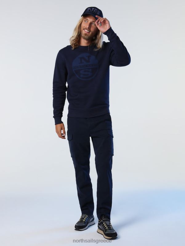 γρ North Sails άνδρες φούτερ με λογότυπο maxi ναυτικό μπλε NZP8950 είδη ένδυσης
