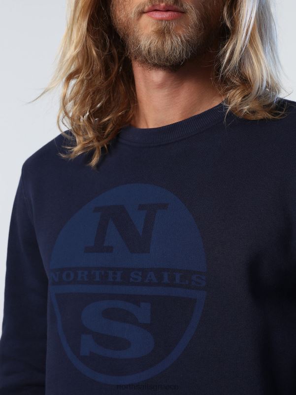 γρ North Sails άνδρες φούτερ με λογότυπο maxi ναυτικό μπλε NZP8950 είδη ένδυσης