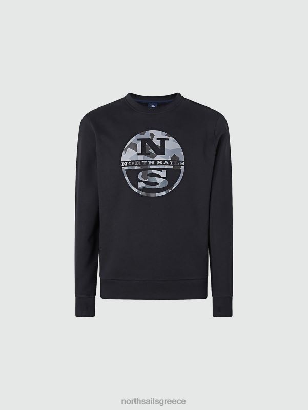 γρ North Sails άνδρες φούτερ με λογότυπο maxi μαύρος NZP8951 είδη ένδυσης