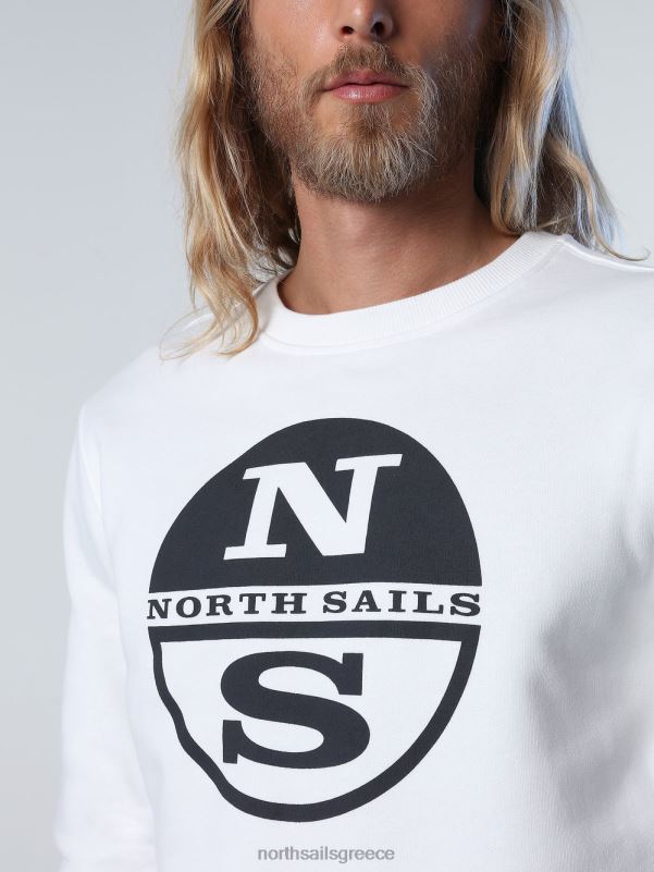 γρ North Sails άνδρες φούτερ με λογότυπο maxi marshmallow NZP8948 είδη ένδυσης