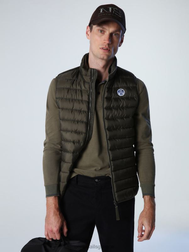 γρ North Sails άνδρες γιλέκο ουρανού πράσινο κισσό NZP8872 είδη ένδυσης