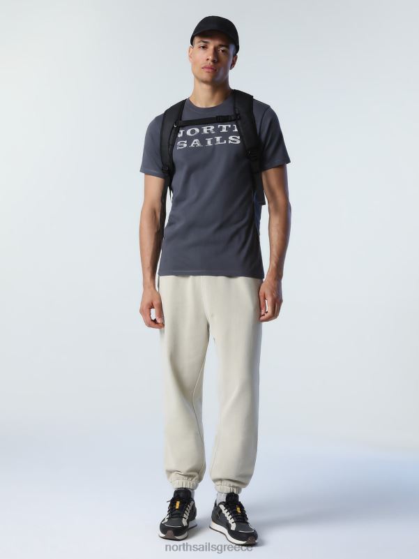 γρ North Sails άνδρες μπλουζάκι με γράμματα ασφάλτος NZP81000 είδη ένδυσης