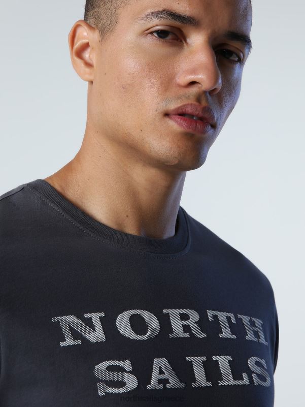 γρ North Sails άνδρες μπλουζάκι με γράμματα ασφάλτος NZP81000 είδη ένδυσης