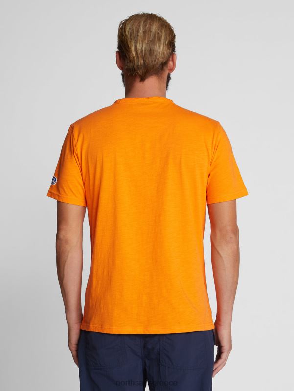 γρ North Sails άνδρες εμπριμέ μπλουζάκι ζωντανό πορτοκαλί NZP81123 είδη ένδυσης