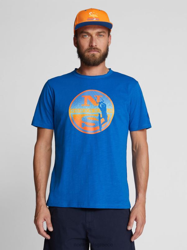 γρ North Sails άνδρες εμπριμέ μπλουζάκι αναπνευστήρας μπλε NZP81125 είδη ένδυσης