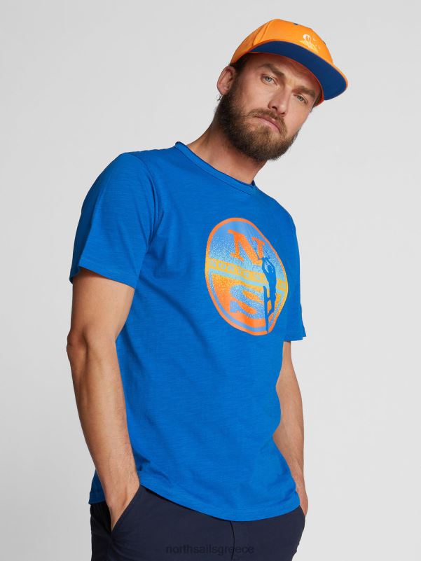 γρ North Sails άνδρες εμπριμέ μπλουζάκι αναπνευστήρας μπλε NZP81125 είδη ένδυσης