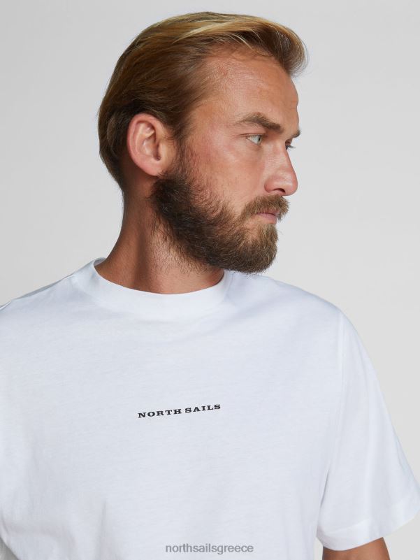 γρ North Sails άνδρες υπερμεγέθη μπλουζάκι άσπρο NZP81252 είδη ένδυσης