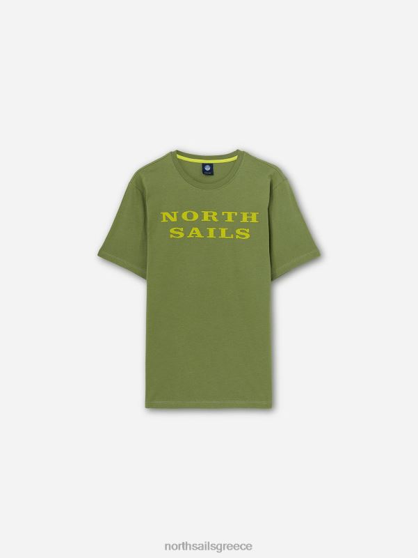 γρ North Sails άνδρες μπλουζάκι με γράμματα λαδί NZP81257 είδη ένδυσης