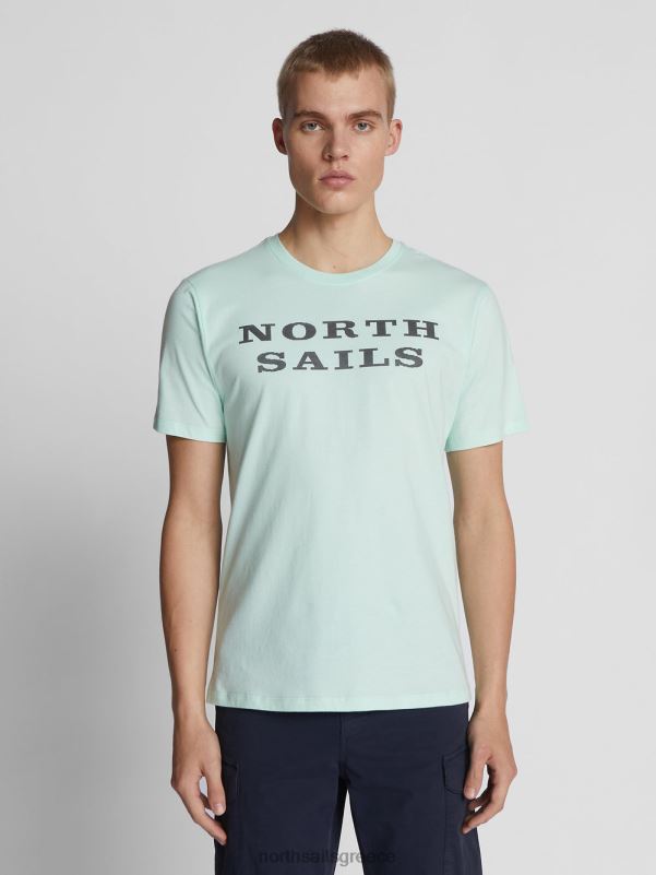 γρ North Sails άνδρες μπλουζάκι με γράμματα θαλασσινό νερό NZP81259 είδη ένδυσης