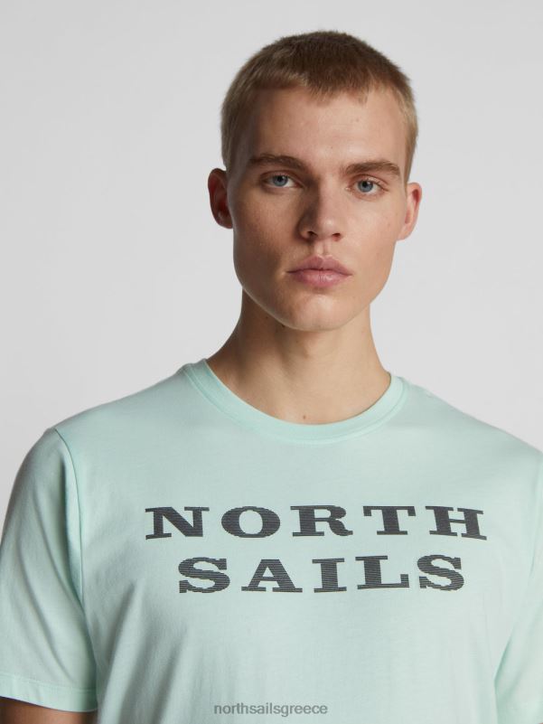 γρ North Sails άνδρες μπλουζάκι με γράμματα θαλασσινό νερό NZP81259 είδη ένδυσης
