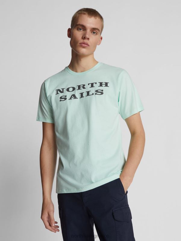 γρ North Sails άνδρες μπλουζάκι με γράμματα θαλασσινό νερό NZP81259 είδη ένδυσης