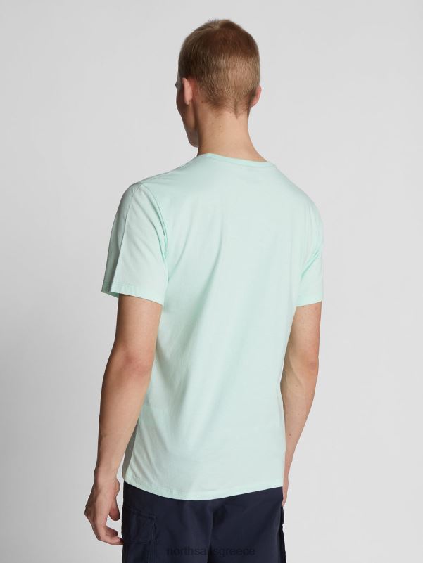 γρ North Sails άνδρες μπλουζάκι με γράμματα θαλασσινό νερό NZP81259 είδη ένδυσης