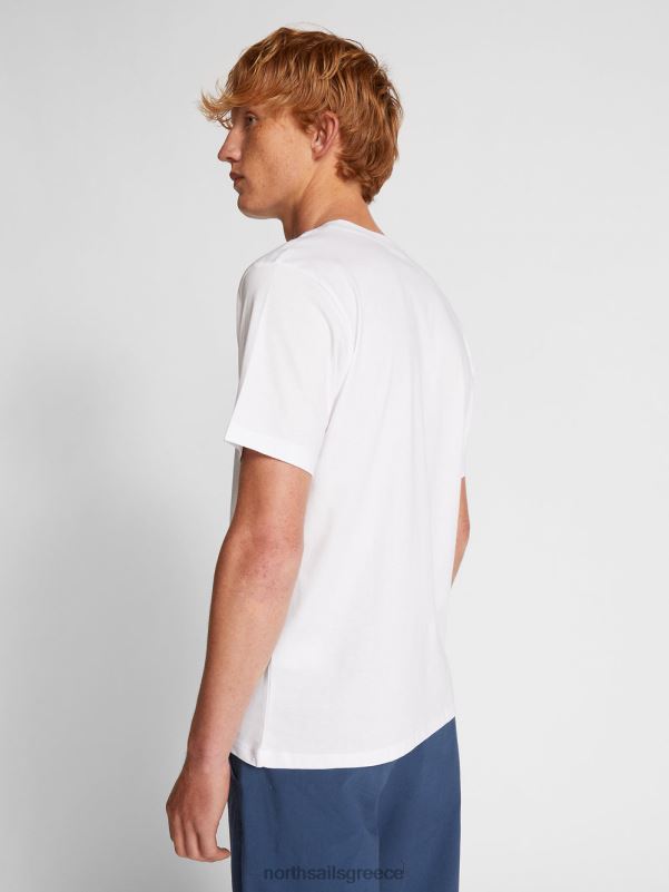 γρ North Sails άνδρες κοντομάνικο μπλουζάκι άσπρο NZP81270 είδη ένδυσης