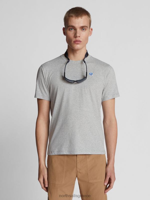 γρ North Sails άνδρες κοντομάνικο μπλουζάκι γκρι μελανζέ NZP81277 είδη ένδυσης