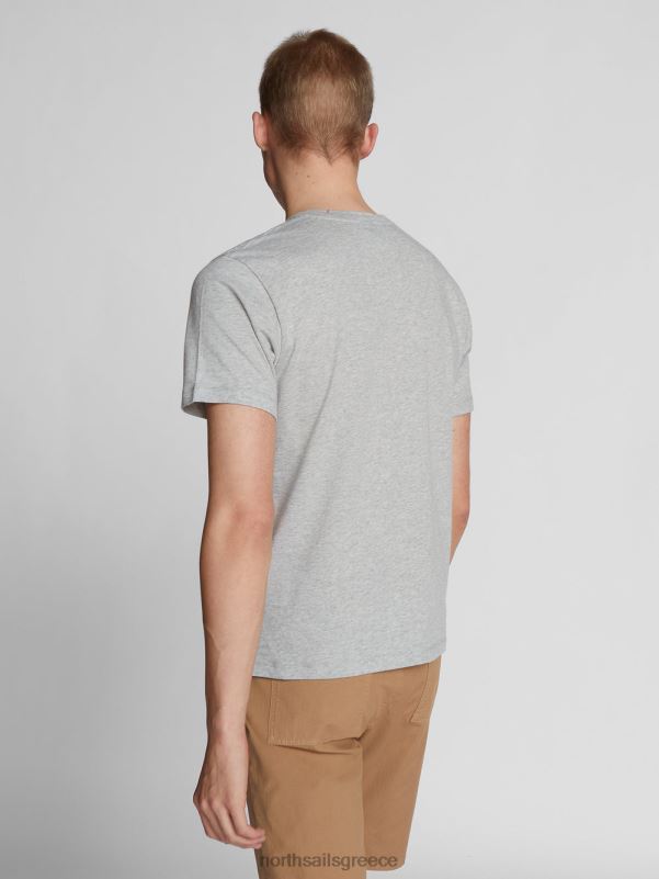 γρ North Sails άνδρες κοντομάνικο μπλουζάκι γκρι μελανζέ NZP81277 είδη ένδυσης
