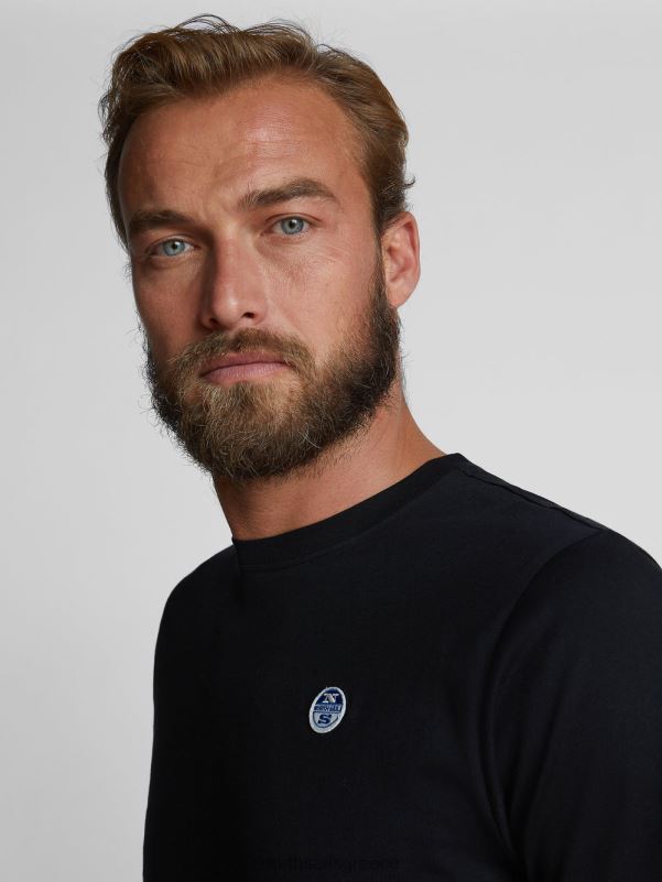 γρ North Sails άνδρες κοντομάνικο μπλουζάκι μαύρος NZP81279 είδη ένδυσης