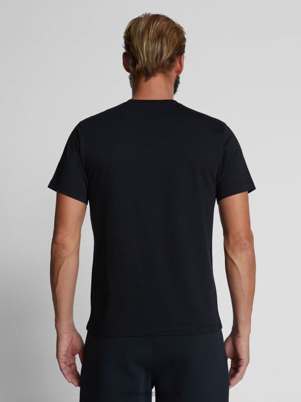 γρ North Sails άνδρες κοντομάνικο μπλουζάκι μαύρος NZP81279 είδη ένδυσης