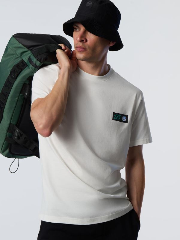 γρ North Sails άνδρες μπλουζάκι με γραφική στάμπα άσπρο NZP8134 είδη ένδυσης