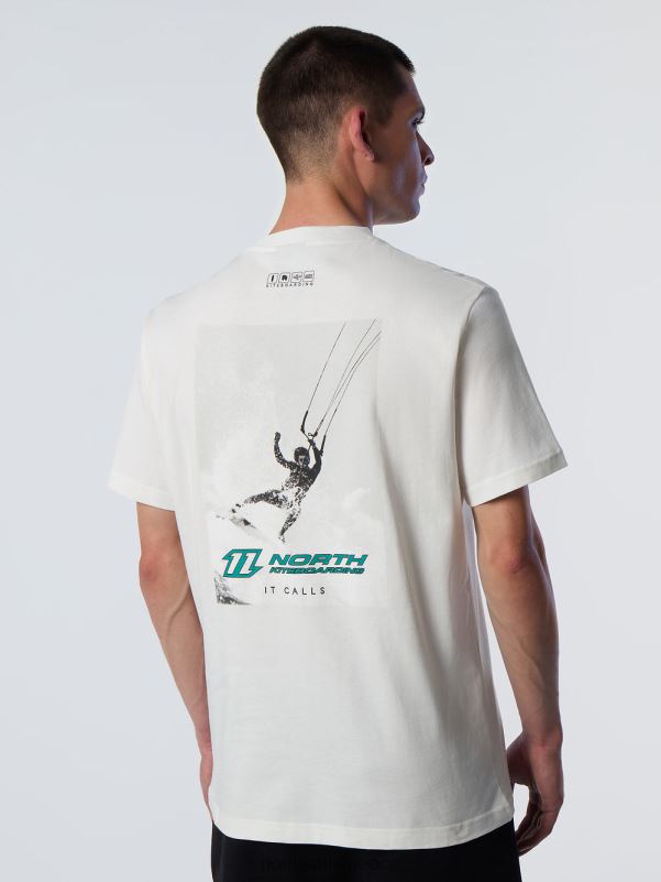 γρ North Sails άνδρες μπλουζάκι με γραφική στάμπα άσπρο NZP8134 είδη ένδυσης