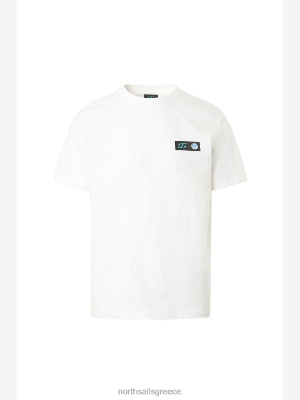 γρ North Sails άνδρες μπλουζάκι με γραφική στάμπα άσπρο NZP8134 είδη ένδυσης