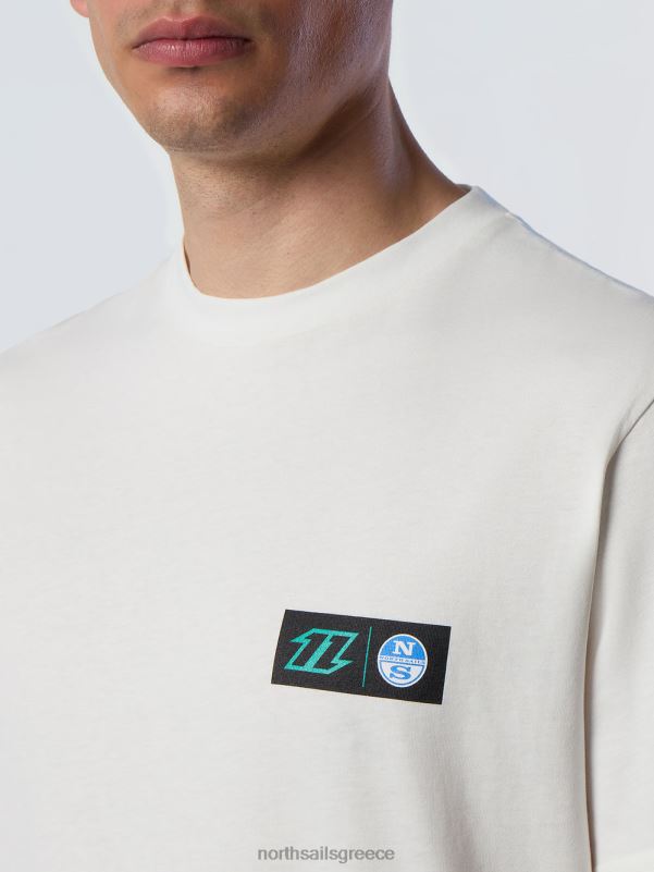 γρ North Sails άνδρες μπλουζάκι με γραφική στάμπα άσπρο NZP8134 είδη ένδυσης