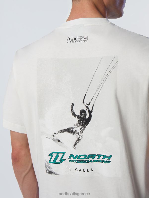 γρ North Sails άνδρες μπλουζάκι με γραφική στάμπα άσπρο NZP8134 είδη ένδυσης