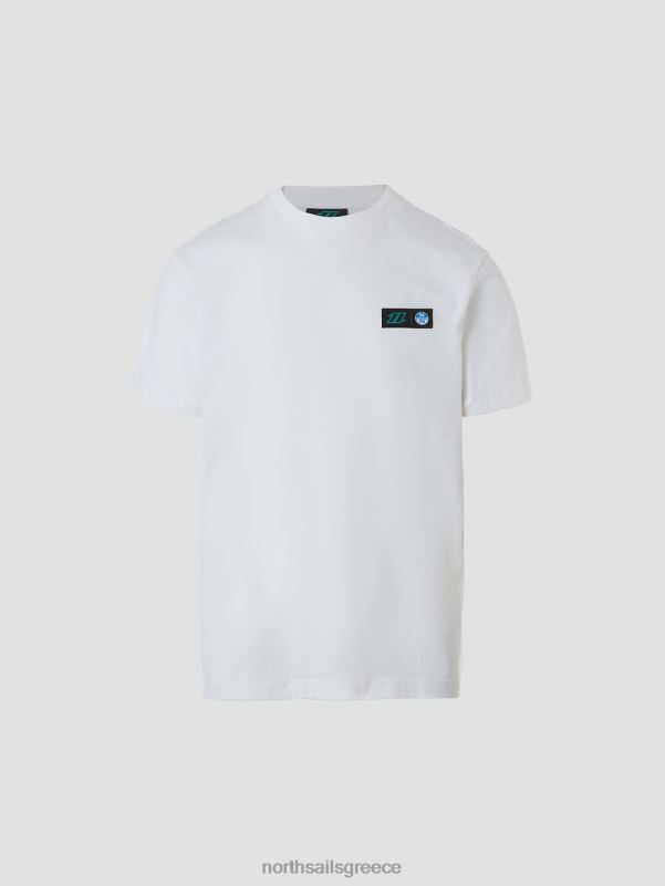 γρ North Sails άνδρες μπλουζάκι με γραφική στάμπα άσπρο NZP8138 είδη ένδυσης