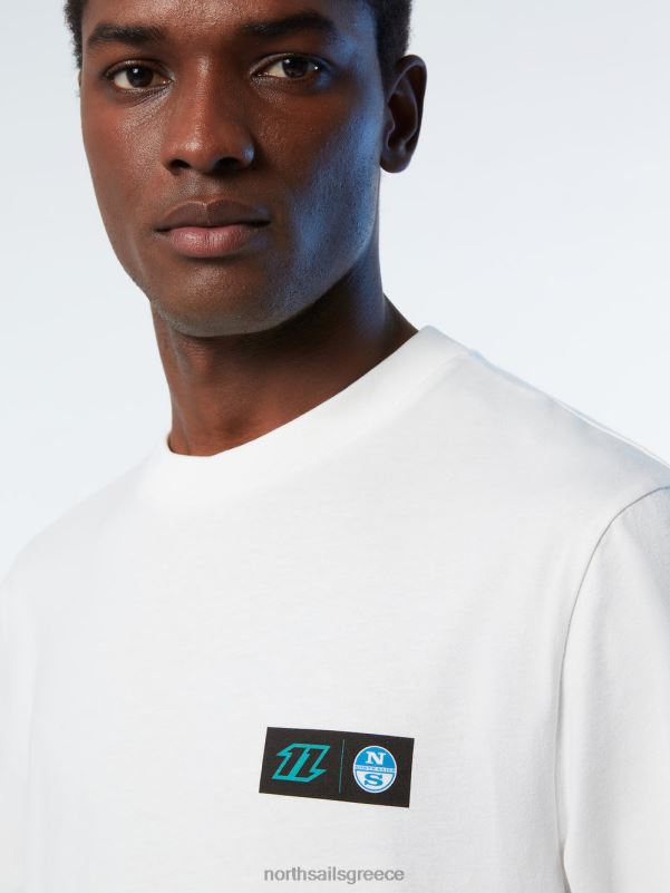 γρ North Sails άνδρες μπλουζάκι με γραφική στάμπα άσπρο NZP8138 είδη ένδυσης