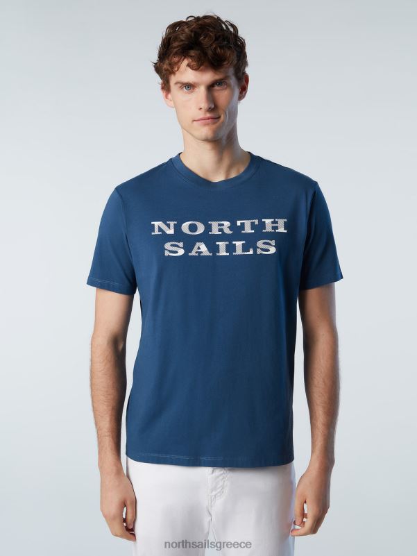 γρ North Sails άνδρες μπλουζάκι με στάμπα στο στήθος σκούρο τζιν NZP8142 είδη ένδυσης