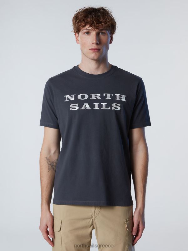 γρ North Sails άνδρες μπλουζάκι με στάμπα στο στήθος ασφάλτος NZP8146 είδη ένδυσης