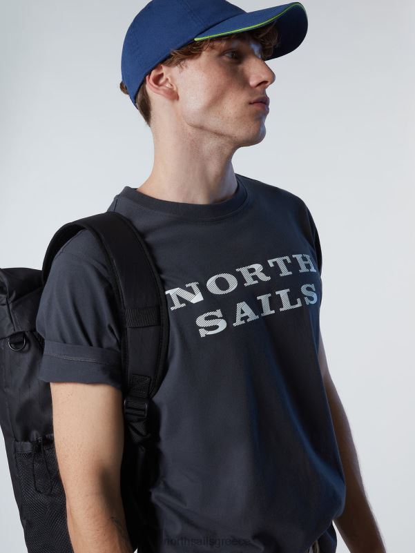 γρ North Sails άνδρες μπλουζάκι με στάμπα στο στήθος ασφάλτος NZP8146 είδη ένδυσης
