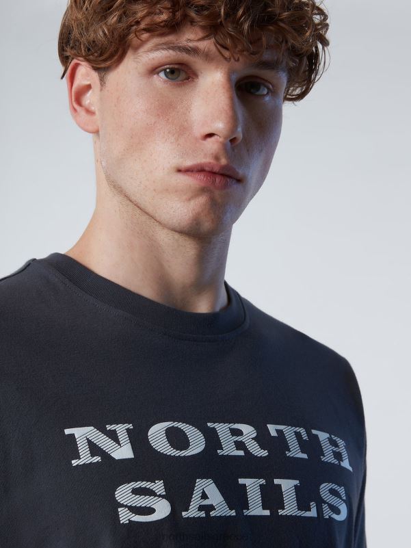 γρ North Sails άνδρες μπλουζάκι με στάμπα στο στήθος ασφάλτος NZP8146 είδη ένδυσης