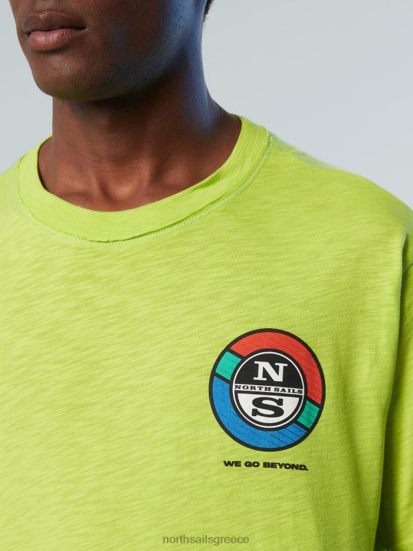 γρ North Sails άνδρες μπλουζάκι με γραφική στάμπα άσβεστος NZP8147 είδη ένδυσης