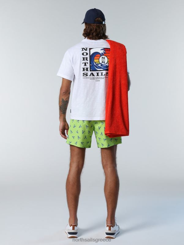 γρ North Sails άνδρες μπλουζάκι με γραφική στάμπα άσπρο NZP8148 είδη ένδυσης