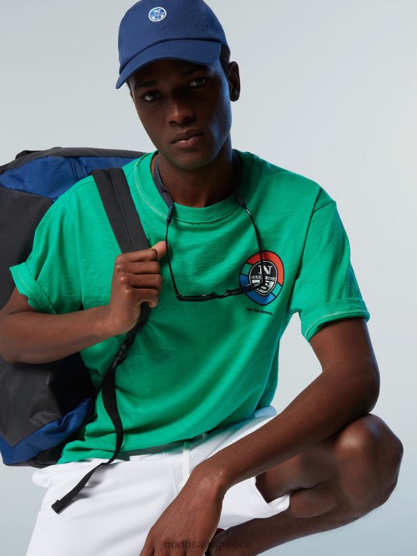 γρ North Sails άνδρες μπλουζάκι με γραφική στάμπα πράσινο κήπο NZP8149 είδη ένδυσης