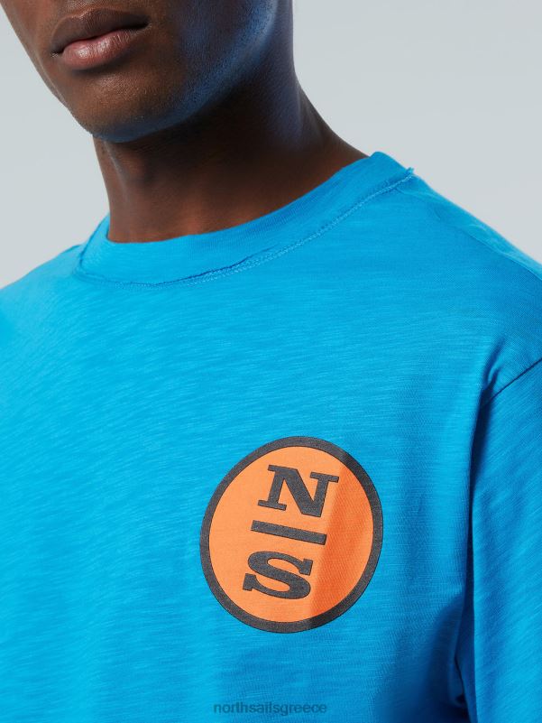 γρ North Sails άνδρες μπλουζάκι με γραφική στάμπα τουρκουάζ NZP8151 είδη ένδυσης