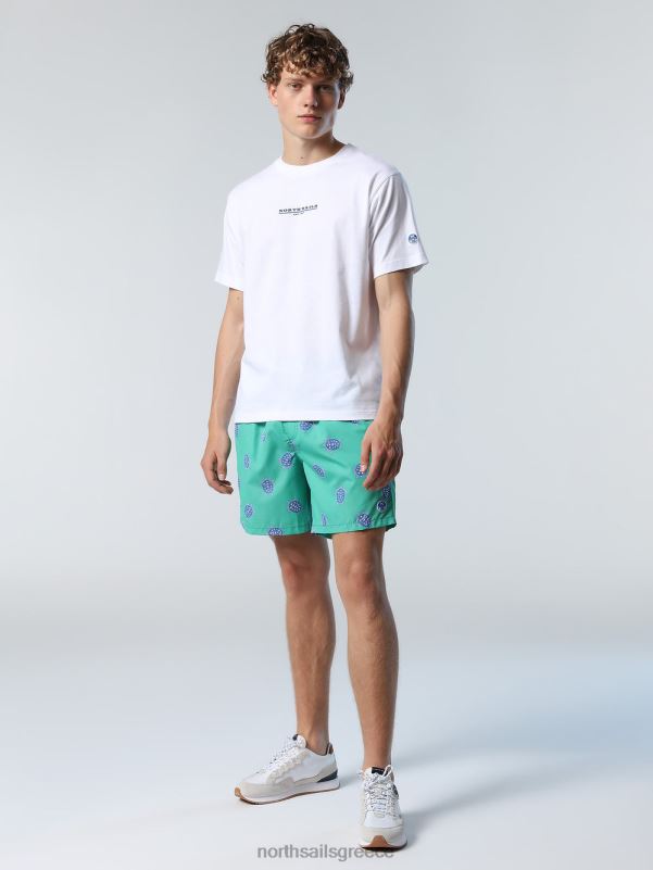 γρ North Sails άνδρες μπλουζάκι με στάμπα στο στήθος άσπρο NZP8152 είδη ένδυσης
