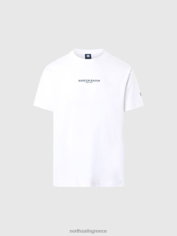 γρ North Sails άνδρες μπλουζάκι με στάμπα στο στήθος άσπρο NZP8152 είδη ένδυσης