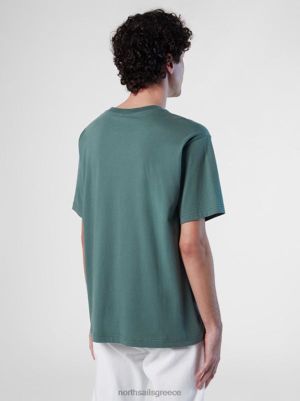 γρ North Sails άνδρες μπλουζάκι με στάμπα στο στήθος στρατιωτικό πράσινο NZP8155 είδη ένδυσης