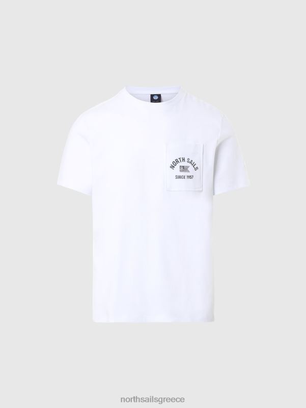 γρ North Sails άνδρες μπλουζάκι με τσέπη στο στήθος άσπρο NZP8159 είδη ένδυσης