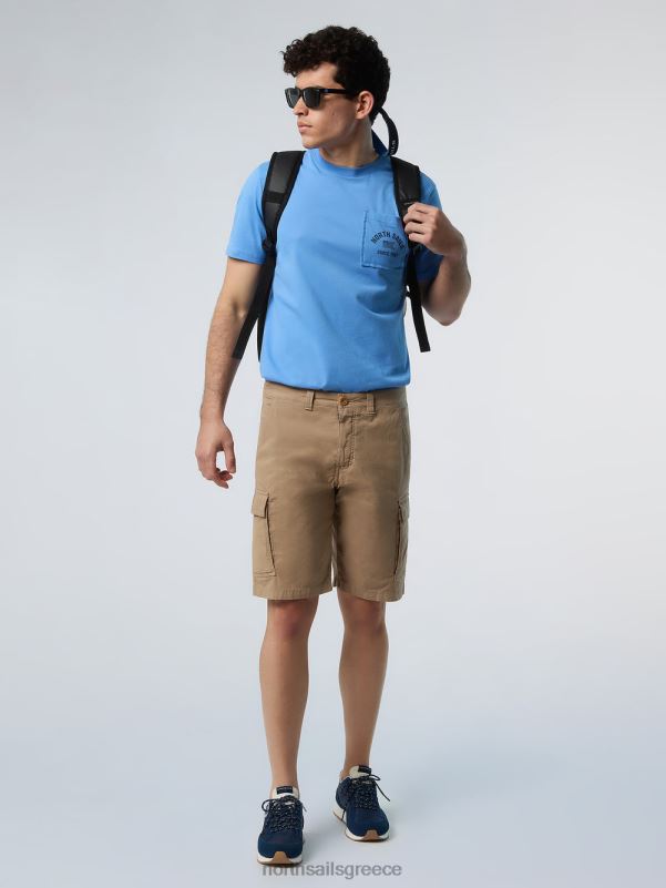 γρ North Sails άνδρες μπλουζάκι με τσέπη στο στήθος γαλάζιο του αραβοσίτου NZP8161 είδη ένδυσης