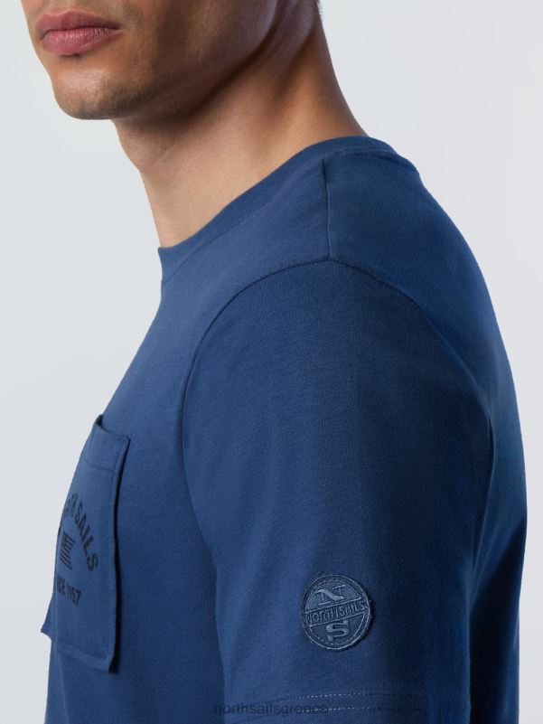 γρ North Sails άνδρες μπλουζάκι με τσέπη στο στήθος σκούρο τζιν NZP8163 είδη ένδυσης