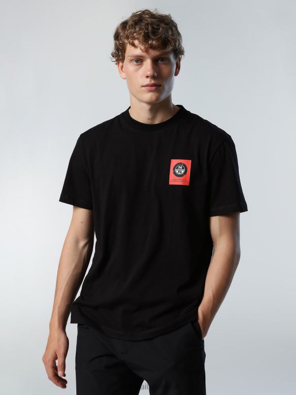 γρ North Sails άνδρες μπλουζάκι με στάμπα στο στήθος μαύρος NZP8166 είδη ένδυσης