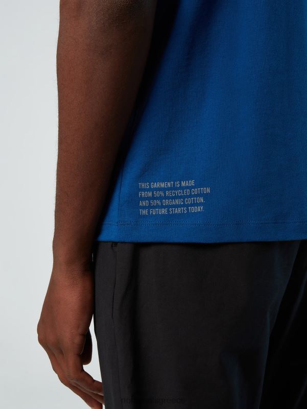 γρ North Sails άνδρες μπλουζάκι με ανακλαστικό λογότυπο μπλε του ωκεανού NZP8167 είδη ένδυσης