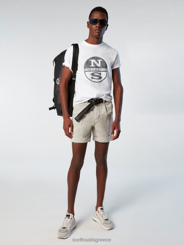 γρ North Sails άνδρες μπλουζάκι με ανακλαστικό λογότυπο άσπρο NZP8168 είδη ένδυσης