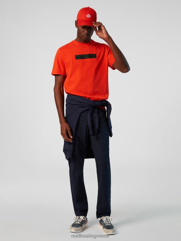 γρ North Sails άνδρες μπλουζάκι με ανακλαστικό λογότυπο έντονο πορτοκαλί NZP8169 είδη ένδυσης