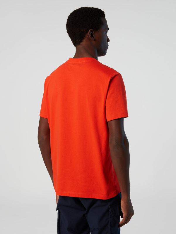 γρ North Sails άνδρες μπλουζάκι με ανακλαστικό λογότυπο έντονο πορτοκαλί NZP8169 είδη ένδυσης