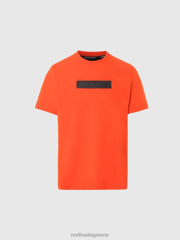γρ North Sails άνδρες μπλουζάκι με ανακλαστικό λογότυπο έντονο πορτοκαλί NZP8169 είδη ένδυσης