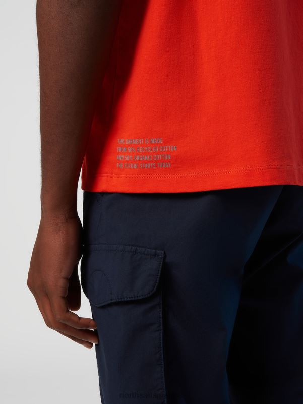 γρ North Sails άνδρες μπλουζάκι με ανακλαστικό λογότυπο έντονο πορτοκαλί NZP8169 είδη ένδυσης